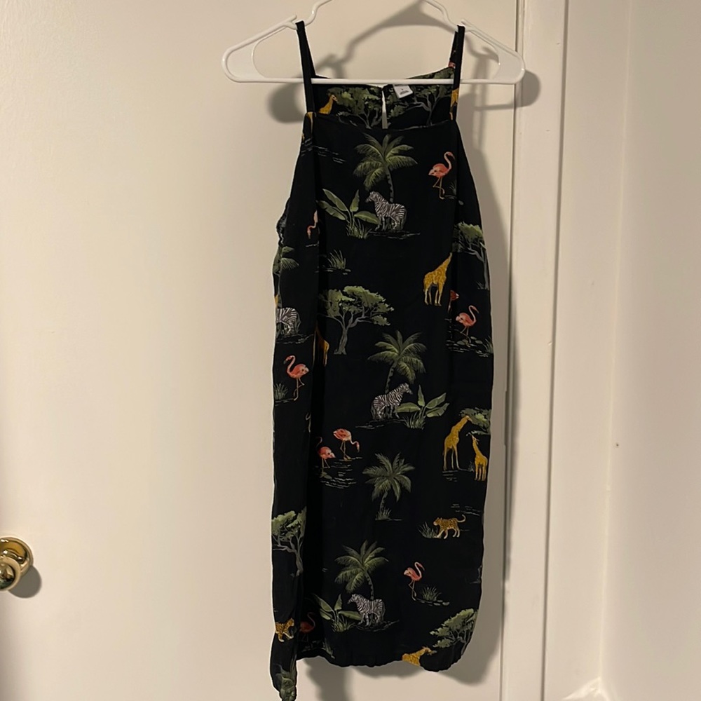 Old Navy Linen Style Safari Print Dress
